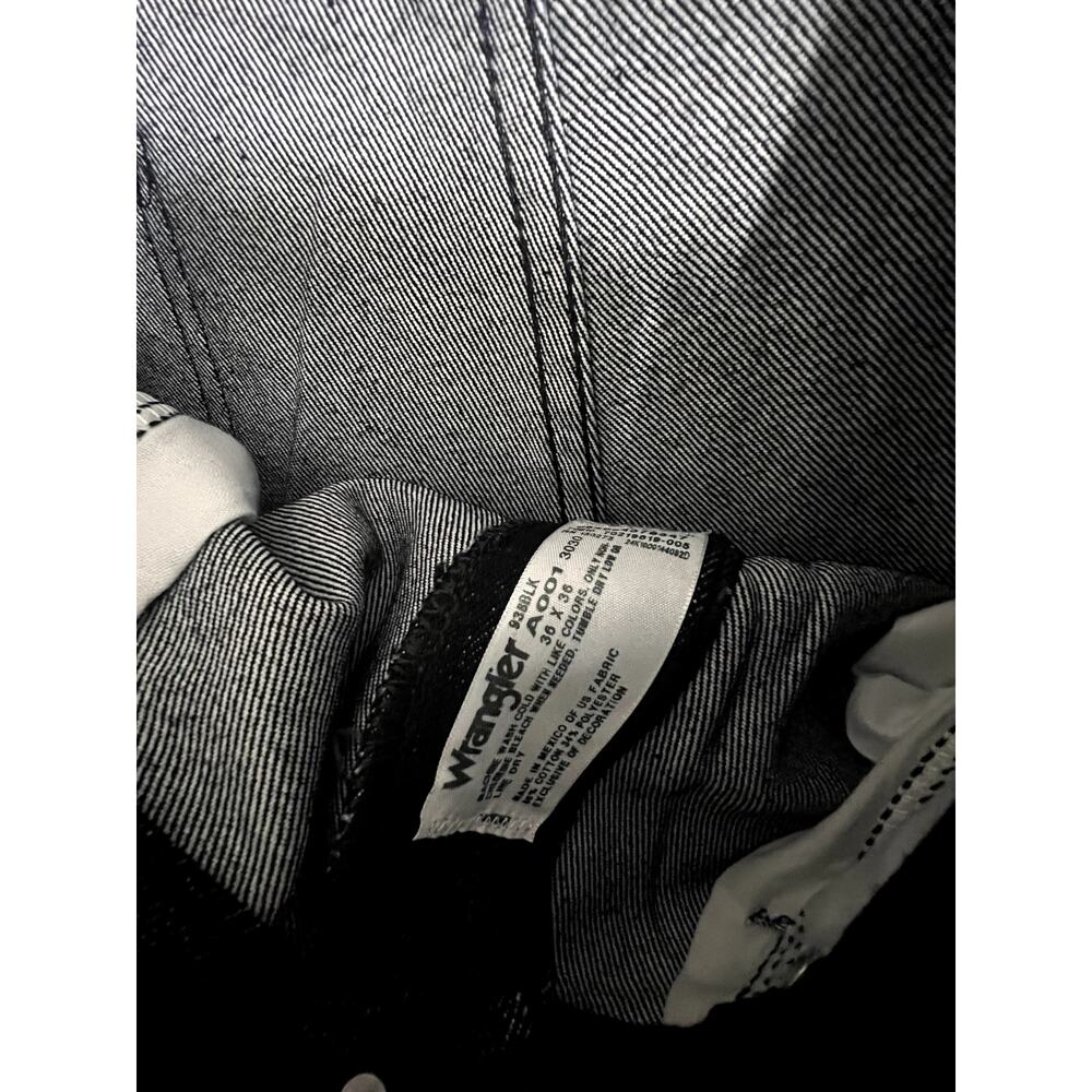 Wrangler Mens Black Cowboy Cut 938BLK 36X36 - Picture 3 of 5